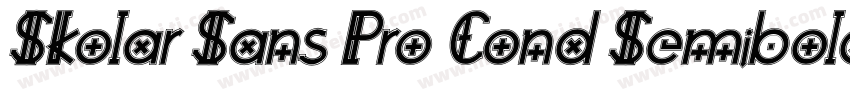 Skolar Sans Pro Cond Semibold Itali字体转换